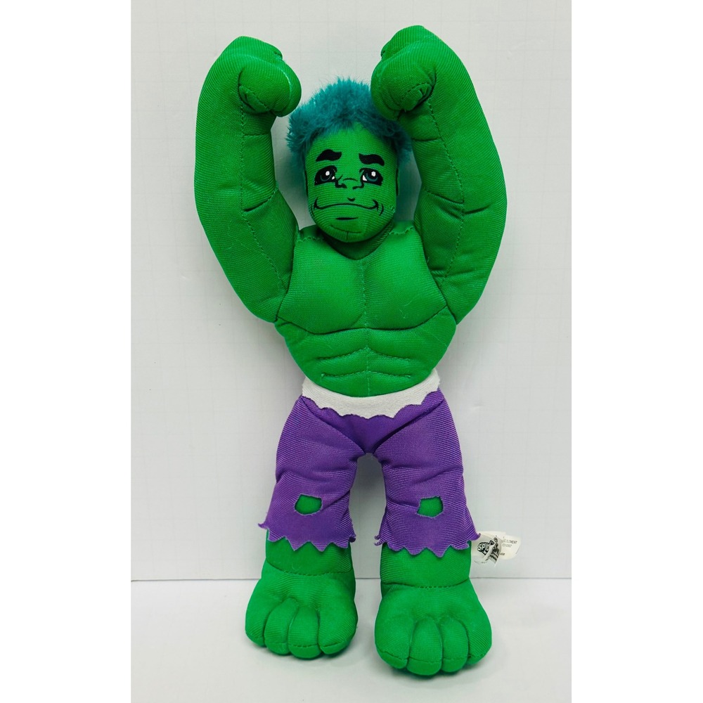 Toy Factory Marvel Spider-Man & Friends 12" Green Purple Hulk Stuffed Plush 2008
